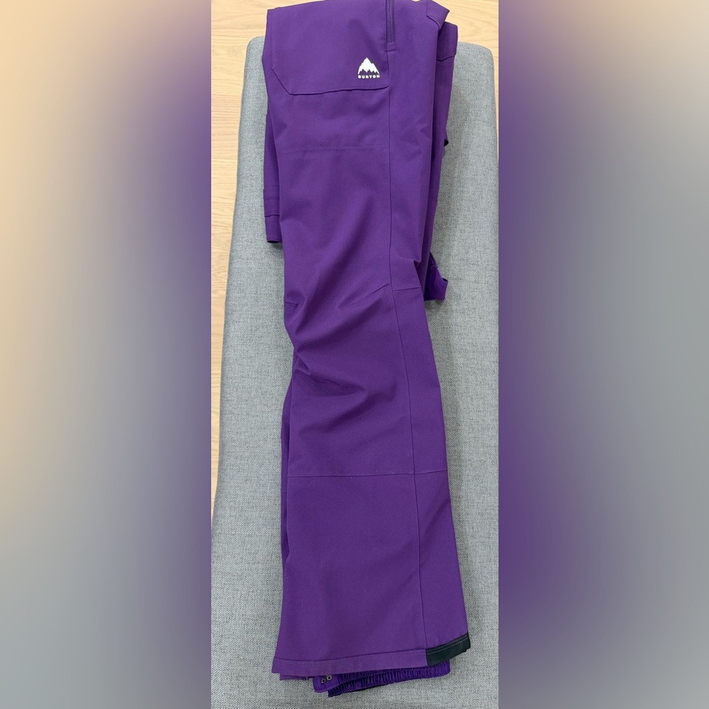 WOMEN'S BURTON AVALON BIB PANTS SIZE SMALL PURPLE - Picture 6 of 11